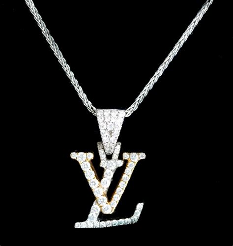 louis vuitton necklace charm|14k Louis Vuitton necklace.